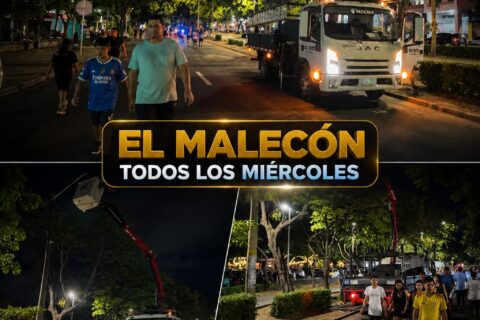 Alumbrado Público fortalece la seguridad en la ciclovía nocturna del Malecón